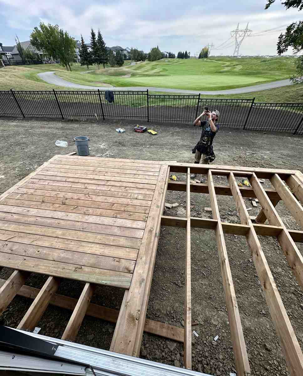 Pressure treated deck Edmonton Alberta